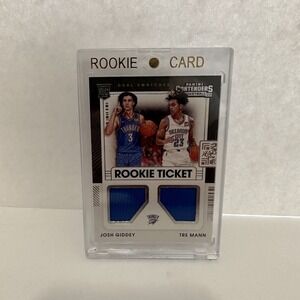 Josh Giddey Tre Man 2021-22 Panini Contenders - Dual Swatches Rookie Ticket‎ RC